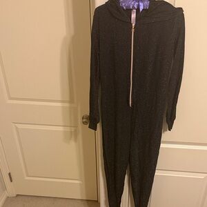 Savage X Fenty Sparkling Black hooded Jumpsuit